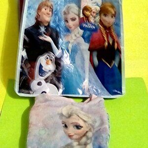 Frozen Girls Elsa fuzzy sweater 8 & bag